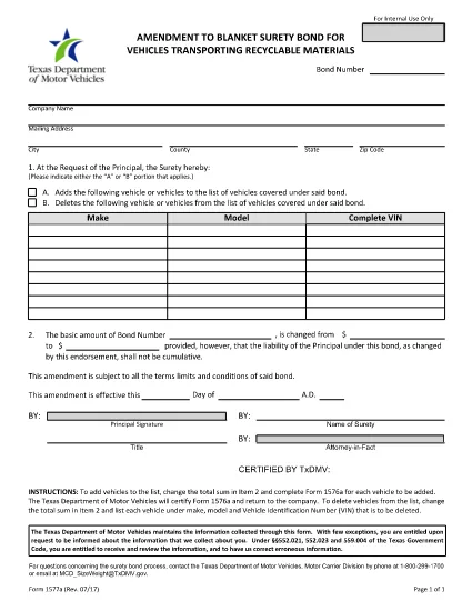 Form DMV-1577A Texas