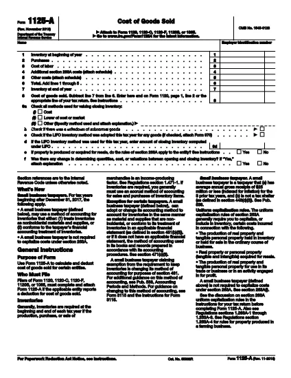Form 1125-A