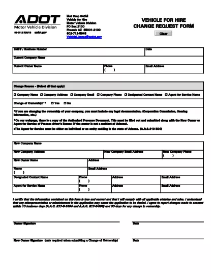 Form 36-0112 Arizona