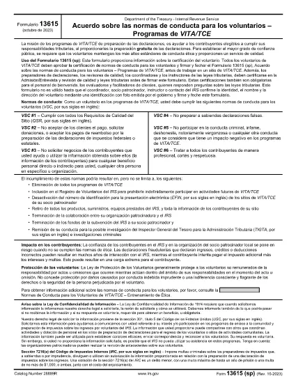 Form 13615 (Spanish Version)