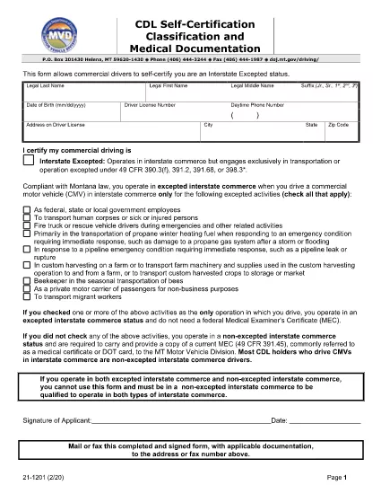Form 21-1201 Montana
