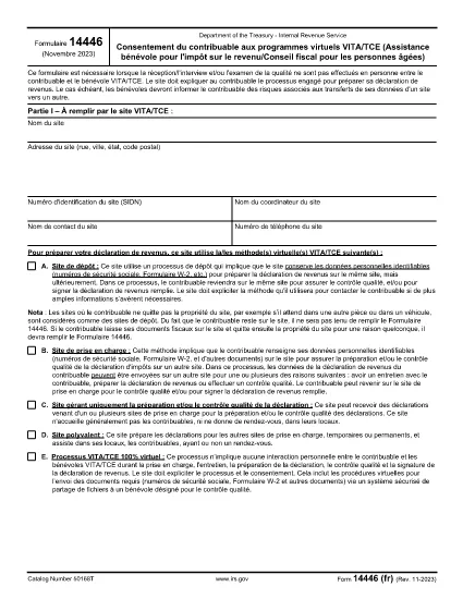 Form 14446 (versi Prancis)