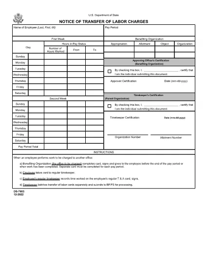 Form DS-7603