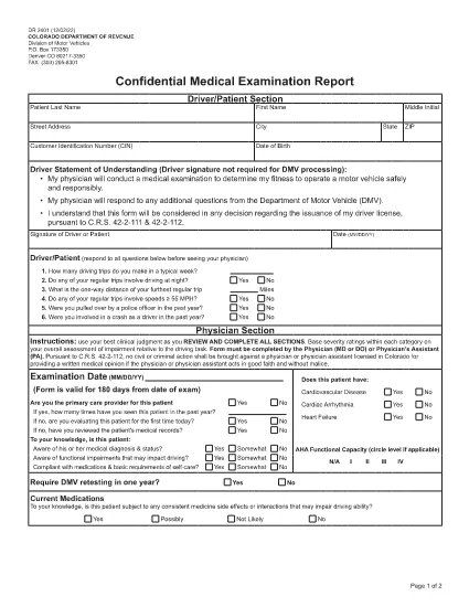 Form DR 2401 Colorado