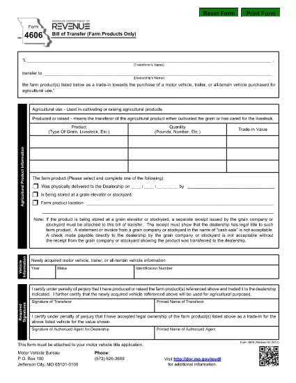 Form 4606 Missouri