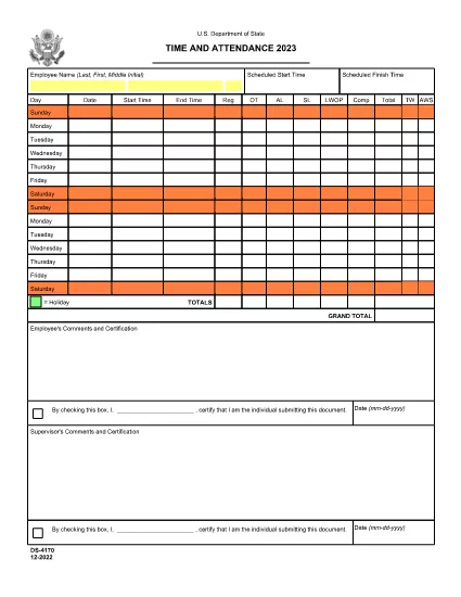 Form DS-4170