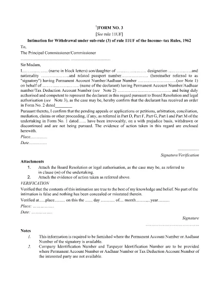 Formulário de ITD 3 Índia
