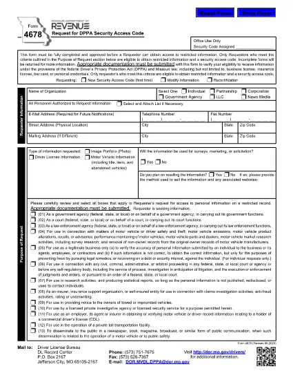 Form 4678 Missouri
