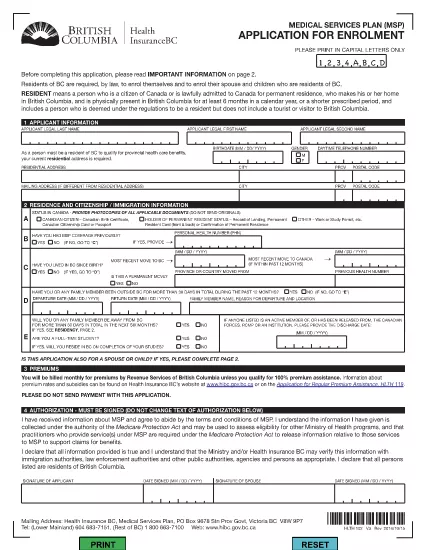 Formulário de inscrição médica
