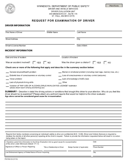 Form PS31924 Minnesota