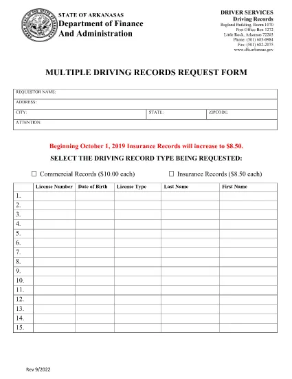Driving Records Requestor