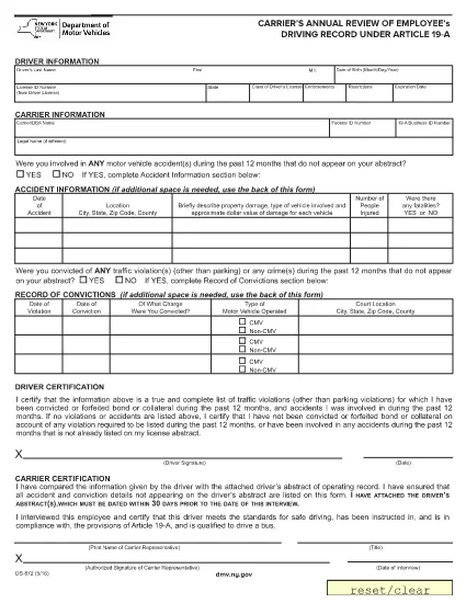 Form DS-872 New York