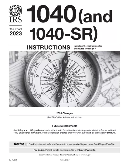 Form 1040 dan 1040-SR Instruksi