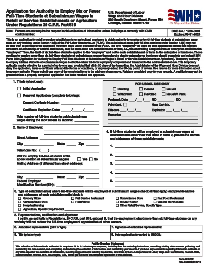Form WH-202