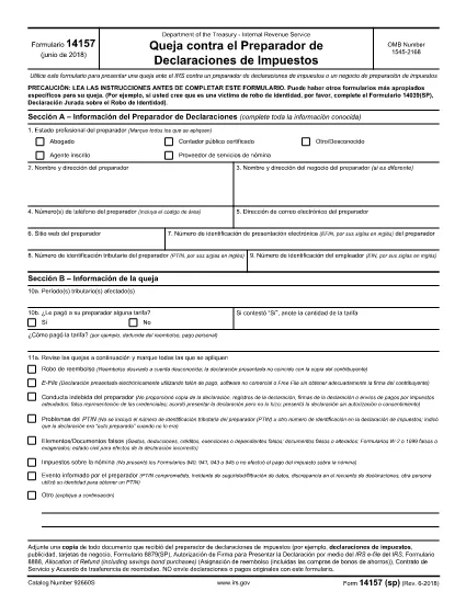 Form 14157 (Spanish Version)