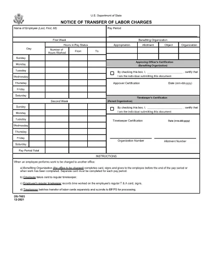 Form DS-7603-2022