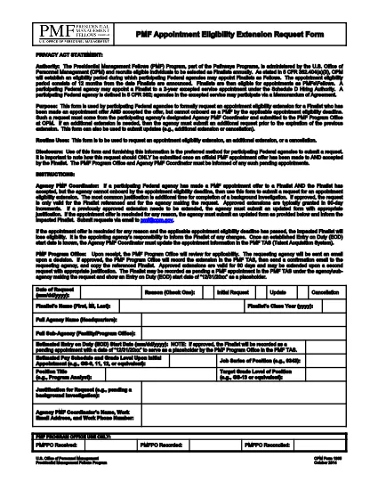 PPM Form 1305