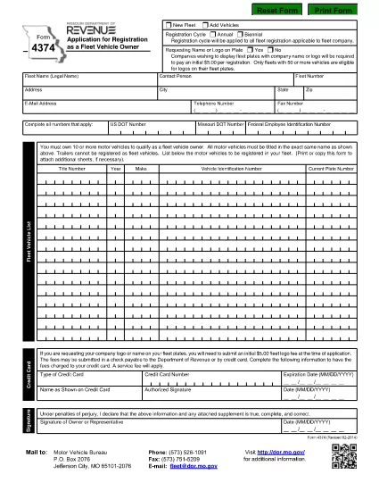 Form 4374 Missouri