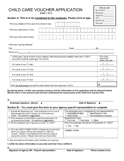 Gyermekgondozás Voucher Application Form