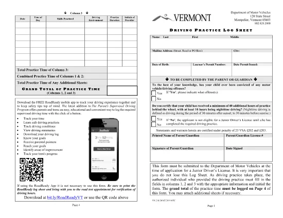 Formulaire VN-210 Vermont