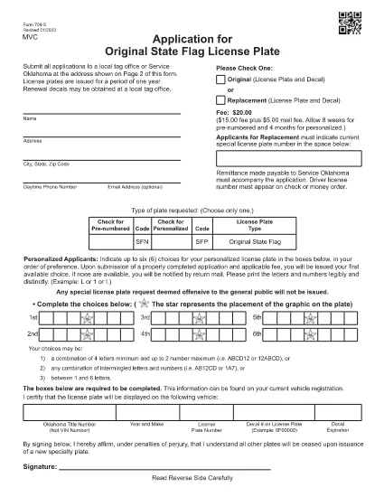 Form 708-S Oklahoma
