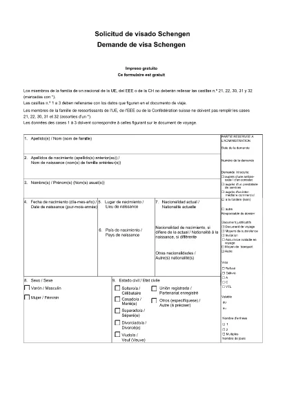 Aplikasi untuk Visa Schengen (Spanyol-France)