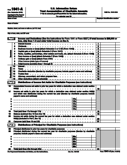 Form 1041-A