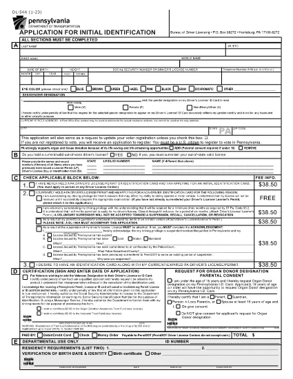 Form DL-54A Pennsylvania