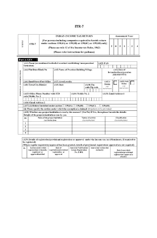 Formulário de ITD ITR-7 Índia